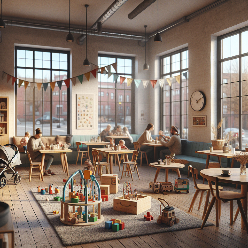 AMUZA Kindercafé at Café Zuflucht Kassel, warm interior, families, play corner, coffee